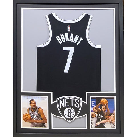 Kevin Durant Autographed Framed Brooklyn Nets Jersey
