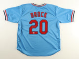 Lou Brock Signed St. Louis Cardinal Jersey (JSA) 2xWorld Series Champ Left Field