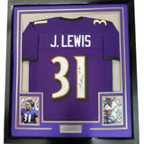 FRAMED Signed JAMAL LEWIS 35x39 Baltimore Purple Jersey JSA COA Auto