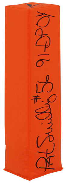 Pat Swilling Signed BSN Orange Endzone Football Pylon w/91 DPOY - (SCHWARTZ COA)
