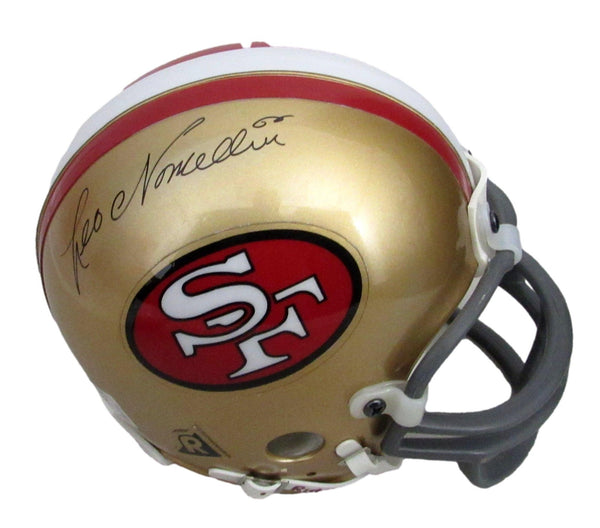 Leo Nomellini HOF San Francisco 49ers Autographed/Signed Mini Helmet JSA 213378