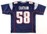 Matt Chatham Signed New England Patriots Jersey Inscribed "3xSB Champ" (JSA)