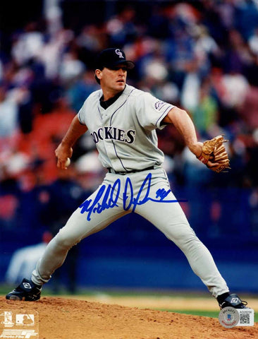 Mike DeJean Autographed/Signed Colorado Rockies 8x10 Photo Beckett 50573