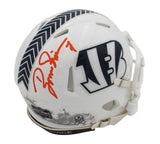 Boomer Esiason Signed Cincinnati Bengals Speed Salute to Service 3 Mini Helmet