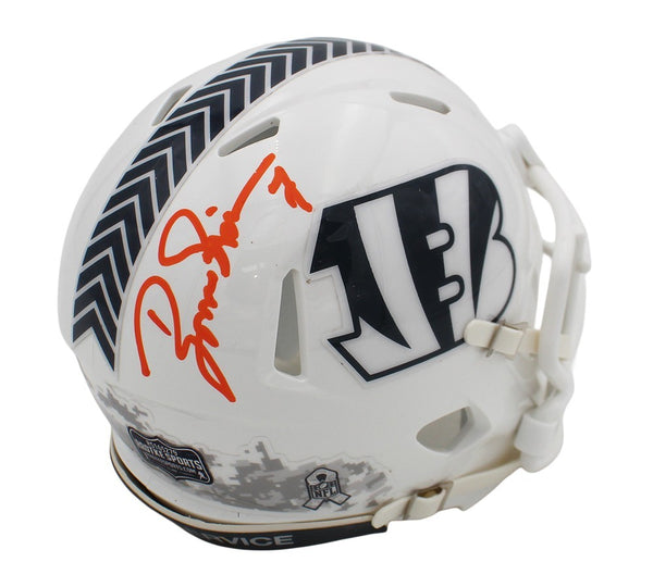 Boomer Esiason Signed Cincinnati Bengals Speed Salute to Service 3 Mini Helmet