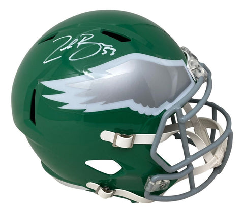 Zack Baun Signed Philadelphia Eagles FS Kelly Green Speed Replica Helmet BAS