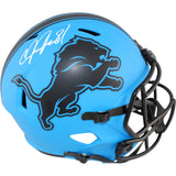 Calvin Johnson Autographed Detroit Lions F/S Rave Helmet Beckett Witness 51796