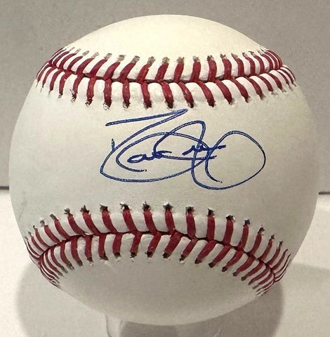 Braves DAVID JUSTICE Signed Official MLB Baseball AUTO - BAS - Yankees Indians