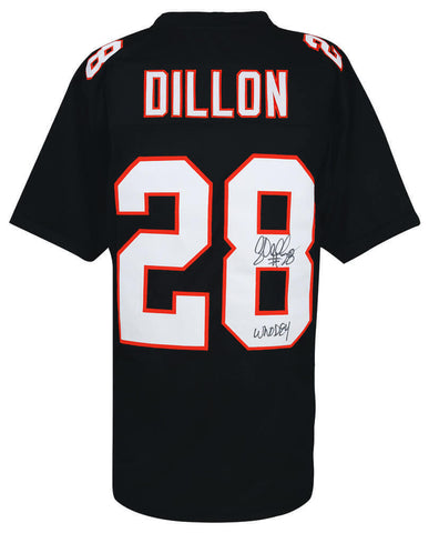 Corey Dillon Signed Black Custom Football Jersey w/Clock Killin - (SCHWARTZ COA)