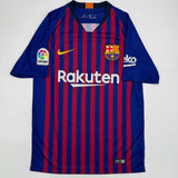 Autographed/Signed Sergio Kun Aguero FC Barcelona Blue Soccer Jersey BAS COA #2