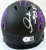 Derrick Mason Autographed Baltimore Ravens Eclipse Speed Mini Helmet-Beckett W