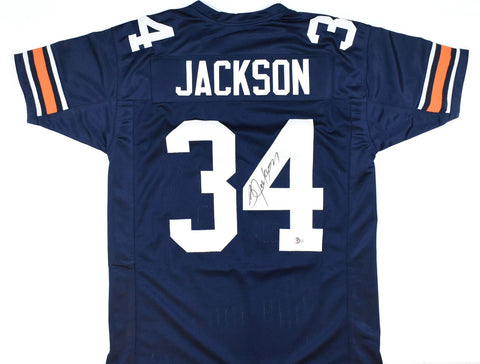 Bo Jackson Autographed Blue College Style Jersey - Beckett W Hologram *Black