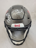 TOM BRADY & MIKE EVANS "SB CHAMPS" SIGNED TAMPA BAY BUCCANEERS SPEEDFLEX HELMET
