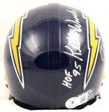Charlie Joiner Kellen Winslow Signed Chargers Mini Helmet w/ HOF- Beckett W Holo