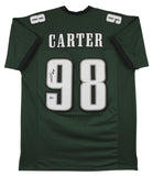 Jalen Carter Authentic Signed Green Pro Style Jersey BAS Witness