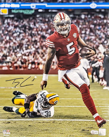 TREY LANCE AUTOGRAPHED 16X20 PHOTO SAN FRANCISCO 49ERS BECKETT WITNESS 208244
