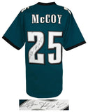 LeSean McCoy (EAGLES) Signed Green Custom Football Jersey w/Shady (SCHWARTZ COA)