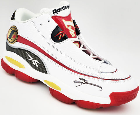ALLEN IVERSON AUTOGRAPHED WHITE REEBOK THE ANSWER SHOE 76ERS 10.5 BECKETT 233347