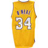 Shaquille O'Neal Autographed/Signed Pro Style XL Yellow Jersey Beckett 47407