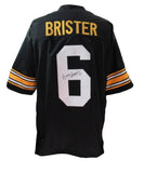 Bubby Brister Autographed Custom Black Football Jersey Steelers JSA 179789