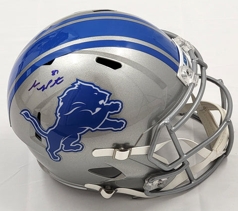 Sam LaPorta Autographed Detroit Lions Speed Replica Helmet Beckett Witnessed
