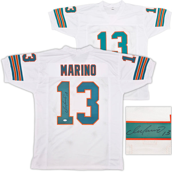 MIAMI DOLPHINS DAN MARINO AUTOGRAPHED SIGNED WHITE JERSEY JSA STOCK #239851