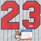 Shannon Stewart Signed Minnesota Twins Pinstriped Jersey /PSA COA 14 Year Career