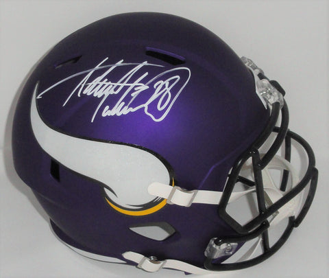 Vikings ADRIAN PETERSON Signed Riddell Full Size Replica Speed Helmet AUTO - JSA