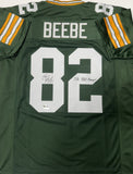 DON BEEBE Signed Replica Green Packers Jersey w/ "SB XXXI Champs" - BAS
