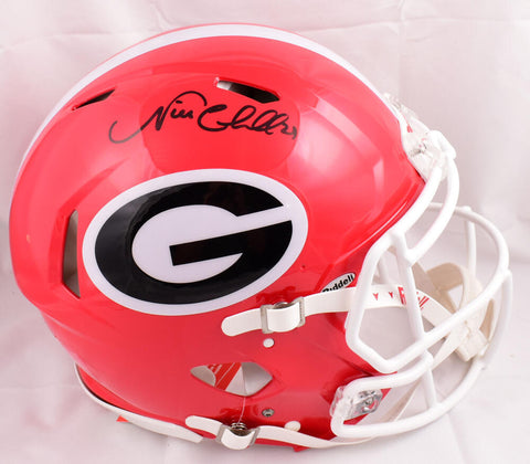 Nick Chubb Signed Georgia Bulldogs F/S Speed Authentic Helmet-Beckett W Hologram