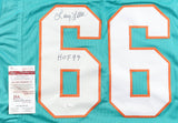 Larry Little Signed Miami Dolphins Jersey Inscribed "HOF 93" (JSA COA) 17-0/1972