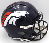 Russell Wilson Autographed Blue Full Size Helmet Broncos Fanatics DQ16478460