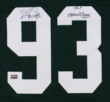 Gilbert Brown Signed Green Bay Custom Green Jersey with "The Gravedigger" Inscr.