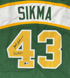 JACK SIKMA Signed Custom Replica Green Supersonics Jersey AUTO w/ "HOF 19" - BAS