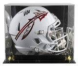 Florida State Keon Coleman Signed White Full Size Speed Rep Helmet W/ Case BAS W