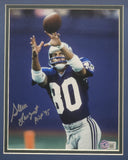 Steve Largent Autographed Framed 8x10 Photo Seahawks HOF 96 Beckett WY74790