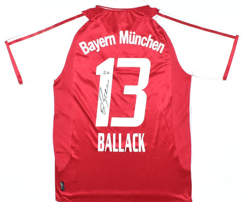 Michael Ballack Signed Bayern Munich Home Red Soccer Jersey #13 Beckett W Holo