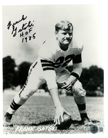 Frank Gatski Autographed Cleveland Browns 8x10 Photo HOF Beckett 45534