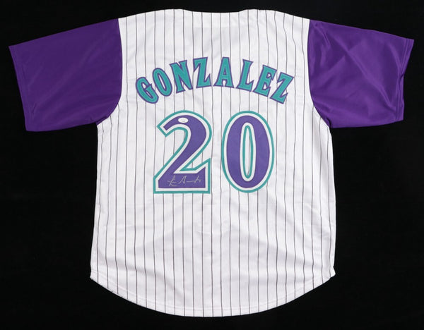 Luis Gonzalez Signed Arizona Diamondback Jersey (JSA) Game Winning Hit Game 7