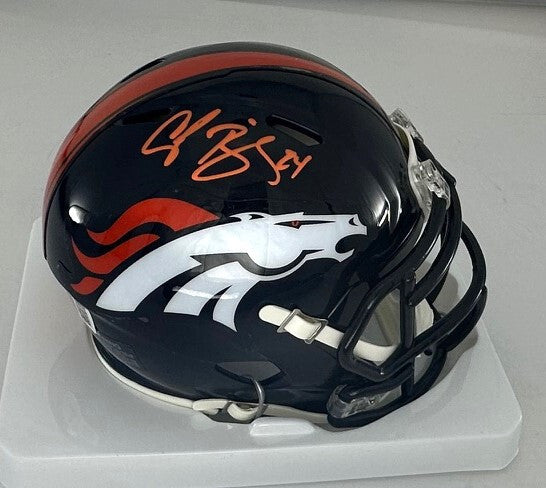 Broncos Hall of Famer CHAMP BAILEY Signed Riddell Speed Mini Helmet AUTO - BAS