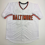 Autographed/Signed Dennis Martinez Baltimore White Baseball Jersey JSA COA