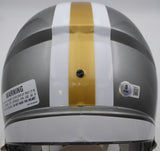 Alvin Kamara Autographed Flash Gold Full Size Helmet Saints Beckett 1W403114