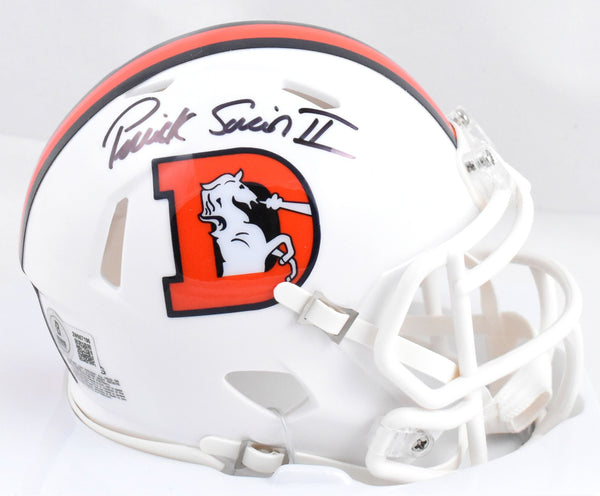 Patrick Surtain II Autographed Broncos Alt 23 Speed Mini Helmet - Beckett W Holo