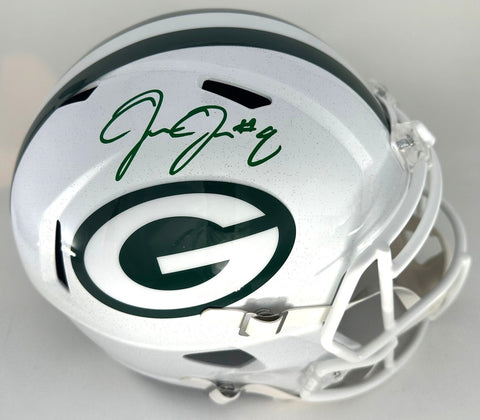 Packers JOSH JACOBS Signed Full Size ALTERNATE Replica Speed Helmet AUTO - BAS