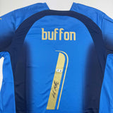 Autographed/Signed Gianluigi Buffon Italy Blue Soccer Jersey Beckett BAS COA