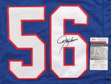 Lawrence Taylor Signed New York Giants Career Highlight Stat Jersey (JSA COA)