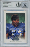 Ray Lewis Signed 2002 Gridiron Kings #6 Trading Card Beckett 10 Slab 35255