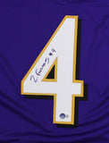 Zay Flowers Signed Baltimore Custom Purple Jersey