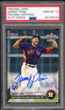 2022 Topps Now #1161 Jeremy Pena RC Rookie On Card PSA/DNA Auto GEM MINT 10