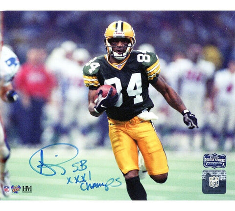 Andre Rison Signed Green Bay Packers Unframed 8x10 Running NFC Photo with Insc